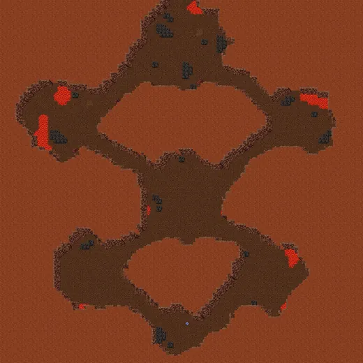 Mapa da Caverna de Lava